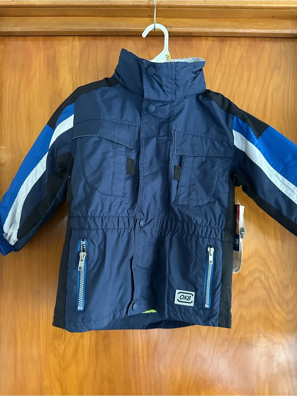 Vintage OKB Boys 4-in-1 Jacket Size 4 NWT Reversible Fleece Liner Y2K